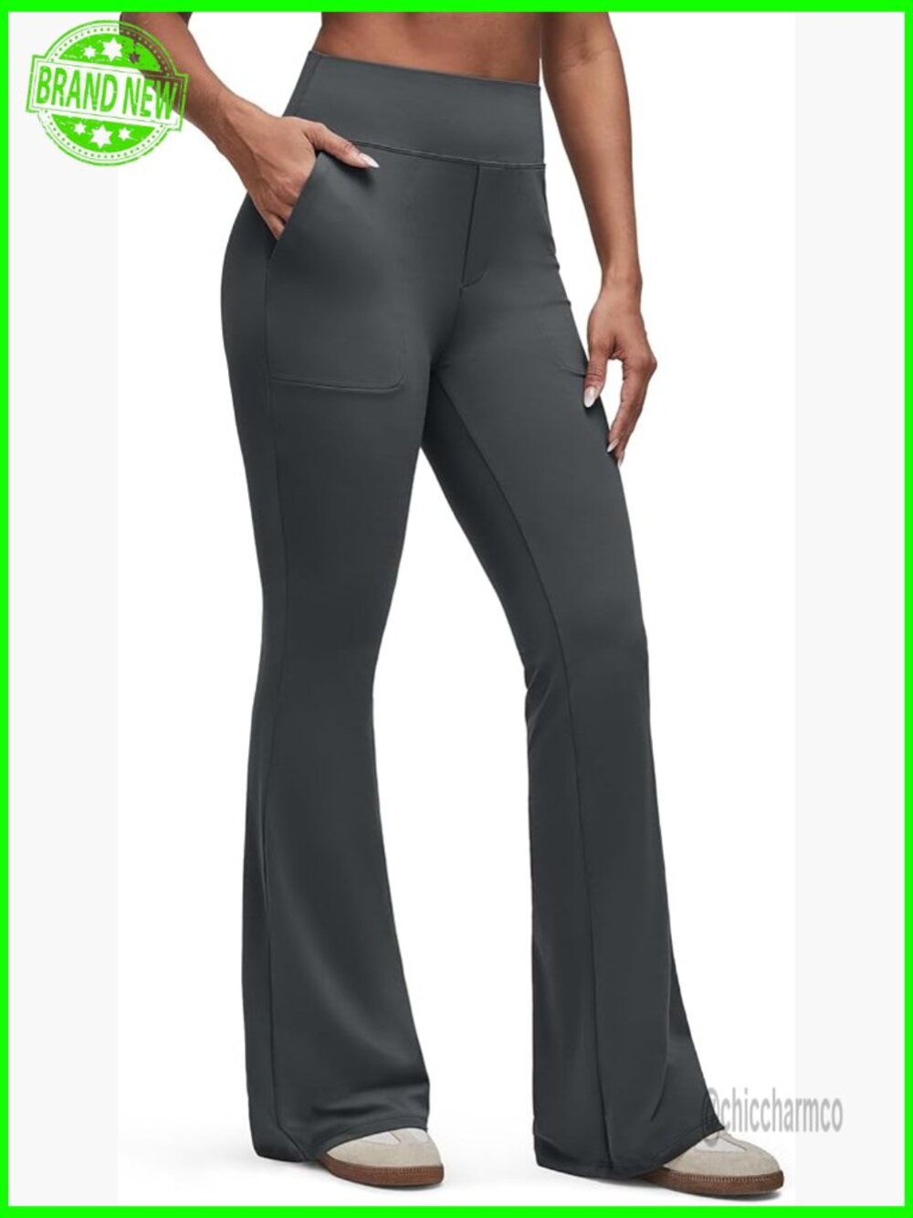 High Waisted Bootcut Leggings with Pockets, Dress Work Pant, Petite/Regular/Tall